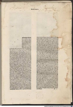 Lectura super quinque libros Decretalium : mit Additiones von Antonius de Butrio. [3]