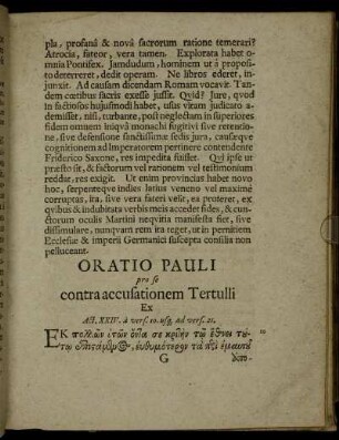 Oratio Pauli pro se contra accusationem Tertulli.