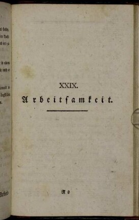 XXIX. Arbeitsamkeit.