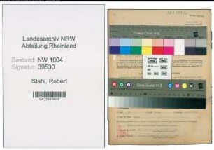Entnazifizierung Robert Stahl , geb. 22.08.1903 (Reisender)