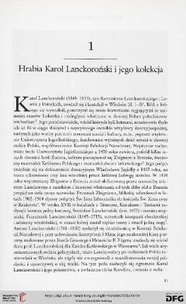 1. Hrabia Karol Lanckoroński i jego kolekcja
