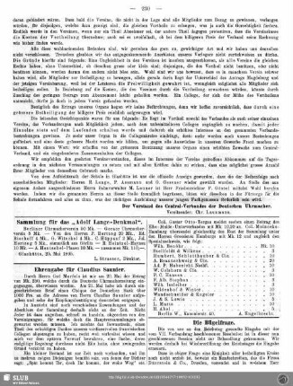 Ehrengabe für Claudius Saunier