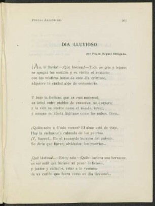 Dia lluvioso / por Pedro Miguel Obligado