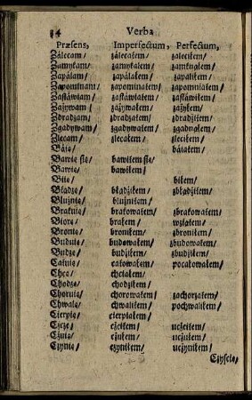 Verba Personalia in E.