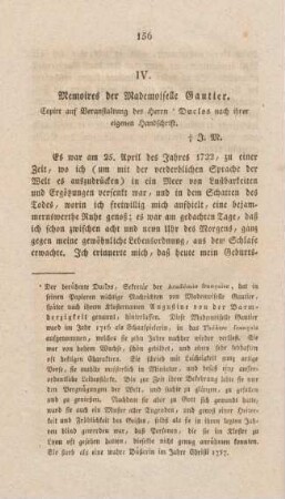 156-178 Memoires der Mademoiselle Gautier