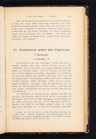 VI. Verbrechen wider das Eigentum.