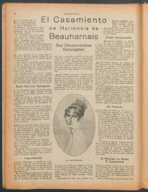 El casamiento de Hortensia de Beauharnais : Sus desavencias conyugales