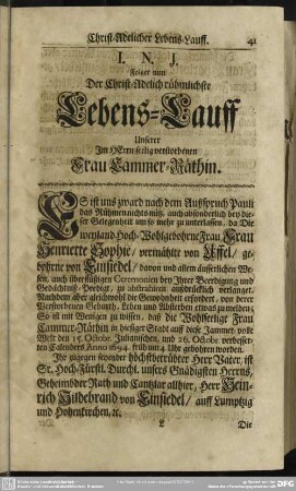 Lebenslauf : Lebens-Lauff