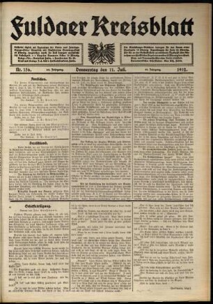Ausgabe vom Donnerstag, den 11. Juli 1912.