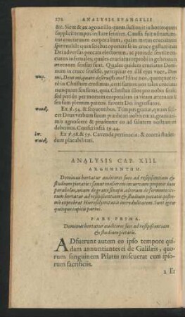 Pars Prima. Dominus hortatur auditores suos ad resipiscentiam & studium pietatis.