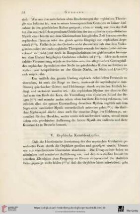 V. Orphische Kunstdenkmäler