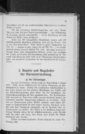 5. Beamte und Angestellte der Marineverwaltung.