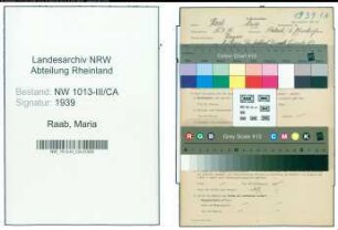 Entnazifizierung Maria Raab , geb. 26.04.1896 ()