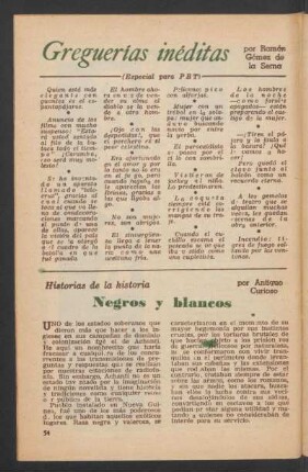 Negros y blancos : Historias de la historia