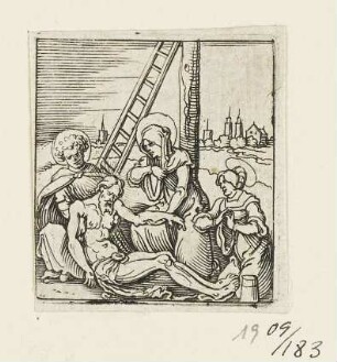 Kreuzabnahme, Blatt 7 der Folge "Szenen aus dem Leben Christi"