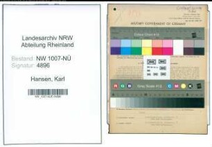 Entnazifizierung Karl Hansen , geb. 21.12.1913 (Schreiner)