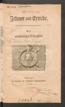 Zelmor und Ermide : Ein musikalisches Schauspiel