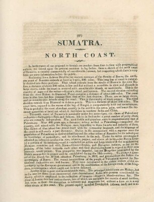 Sumatra. North Coast