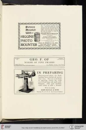 Geo. [George] F. [Ferdinand] Of [Frames]