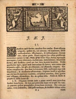 Dissertatio publica de sacrificiis Veteris Testamenti