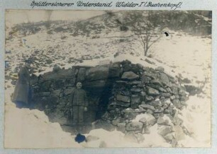 Foto des splittersicheren Unterstandes für den Widder I auf dem Buchenkopf