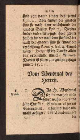 Vom Abendmal des Herren.