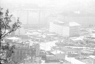 Stuttgart: Blick vom Kriegsbergturm, Ausschnitt: Postdirektion