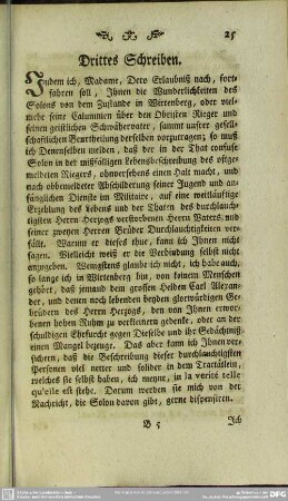 Drittes Schreiben