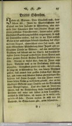 Drittes Schreiben