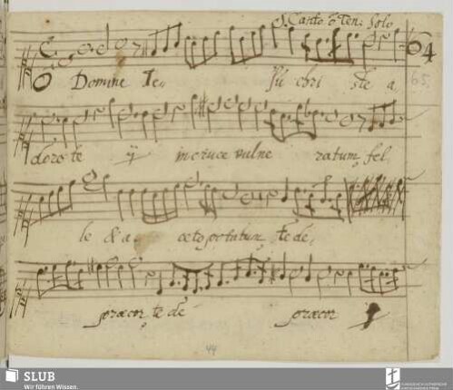 [Colander, Anton:] O Domine Jesu Christe adoro te in cruce vulneratum