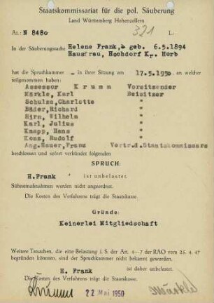 Frank, Helene