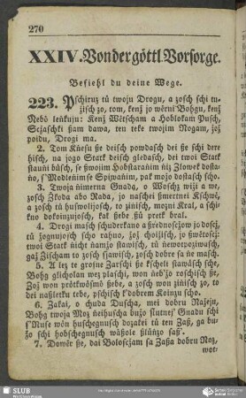 XXIV. Von der göttl. Vorsorge
