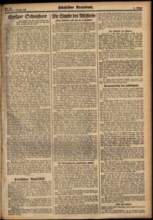 Zweite Ausgabe vom Mittwoch, den 08. August 1934.