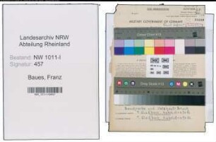 Entnazifizierung Franz Baues , geb. 09.09.1903 (Behoerdenangestellter)