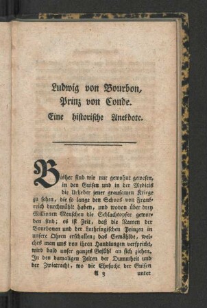 Ludwig von Bourbon, Prinz von Conde.