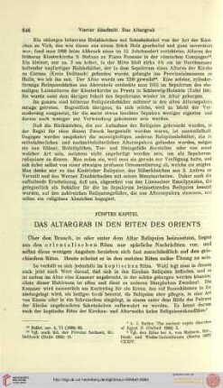 Das Altargrab in den Riten des Ostens