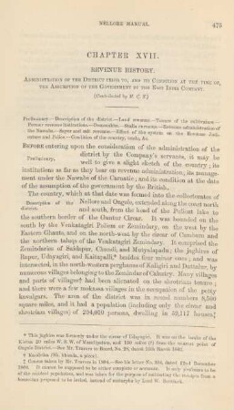 Chapter XVII. Revenue history