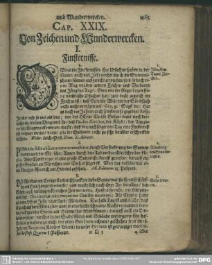Cap. XXIX. Von Zeichen und Wunderwercken