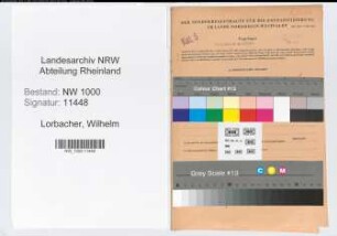 Entnazifizierung Wilhelm Lorbacher, geb. 06.01.1902 (Arzt)