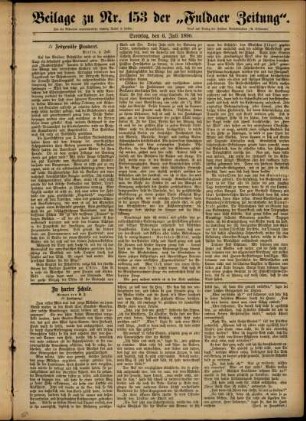 Zweite Ausgabe vom Sonntag, den 06. Juli 1890.