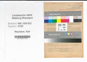 Entnazifizierung Karl Neumann, geb. 22.10.1908 (Polizeibeamter)