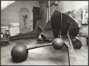 Blick in das Atelier von Bernhard Heiliger in der Berliner Hochschule der Künste