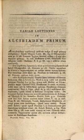 Platonis quae supersunt opera, 11. Apparatus criticus in Platonem : T. 3