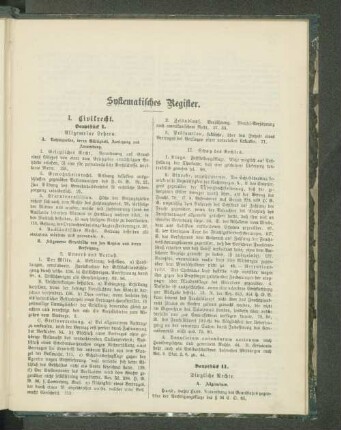 Systematisches Register.