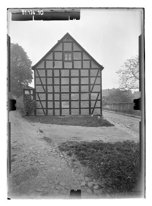Bernau, Hohe Steinstraße. Wohnhaus (ehem. Wirtschaftsgebäude ?). Giebelfront