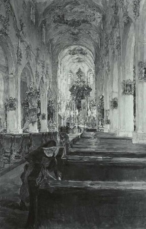 Kircheninneres. Scheuerfest in der Franziskanerkirche