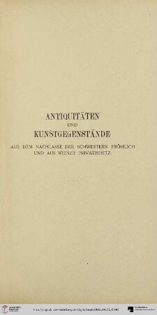 Antiquitäten und Kunstgegenstände (Nr. 301-478)