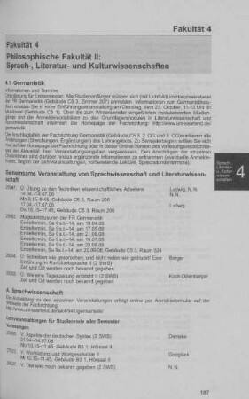 Philosophische Fakultät II: Sprach-, Literatur- und Kulturwissenschaften