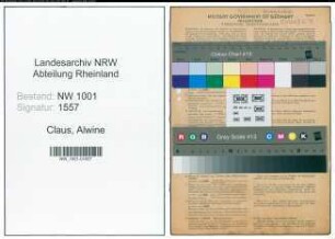 Entnazifizierung Alwine Claus, geb. 11.06.1892 (Kauffrau)