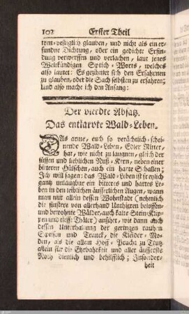 Der vierdte Absatz. Das entlarvte Wald-Leben.